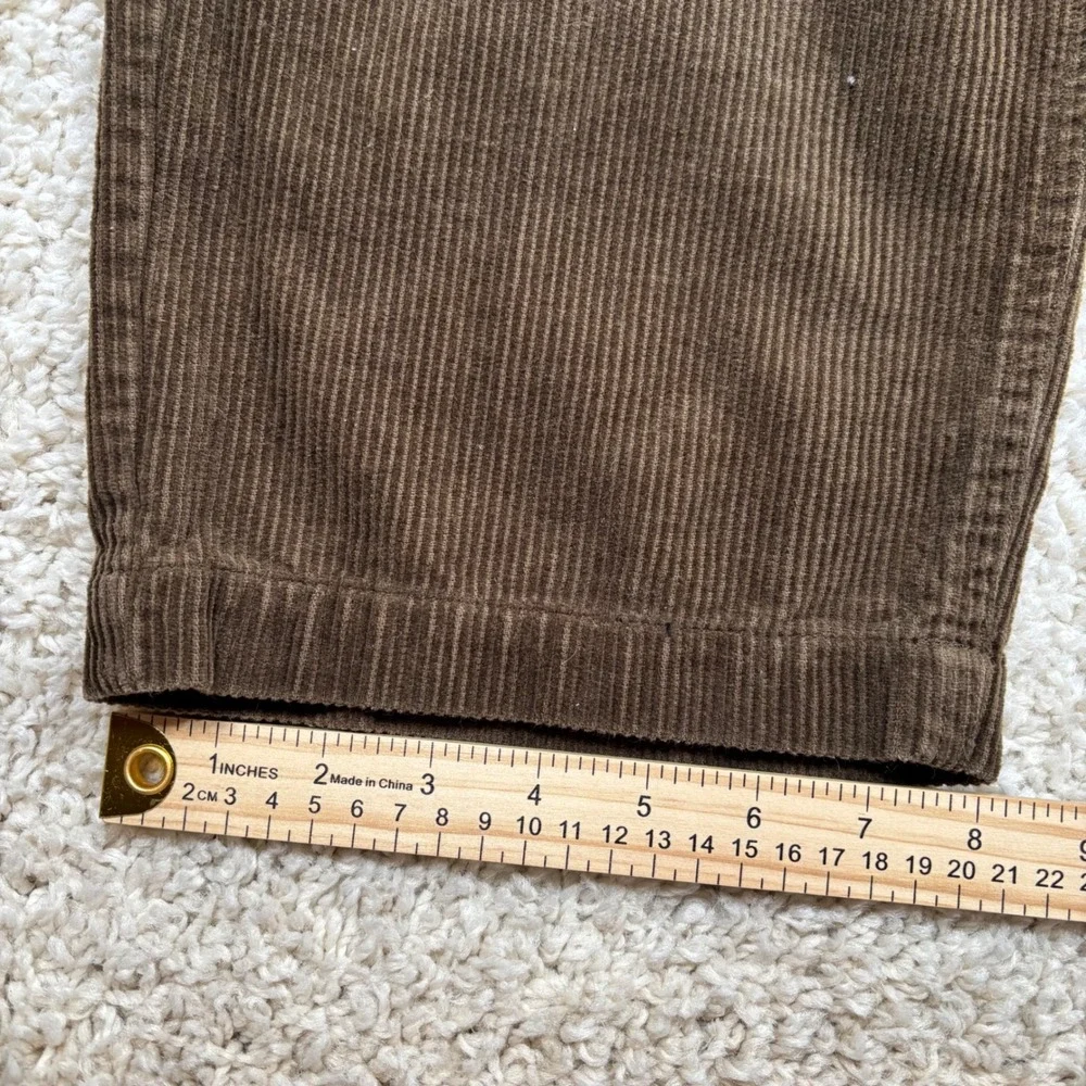 M GORDON Mens Brown Corduroy‎ Pants Size 38x32 Straight Fit Casual Trousers